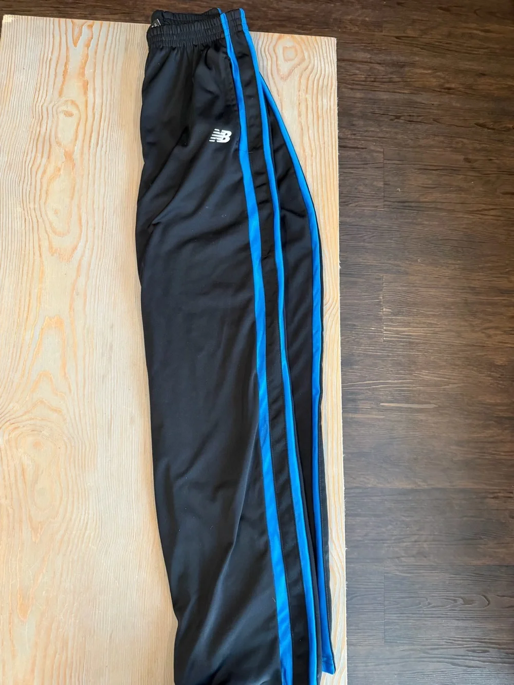 New Balance Black Joggers with Blue Side Stripes